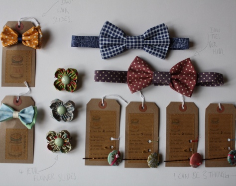 Bow-ties, buttons and brooches!